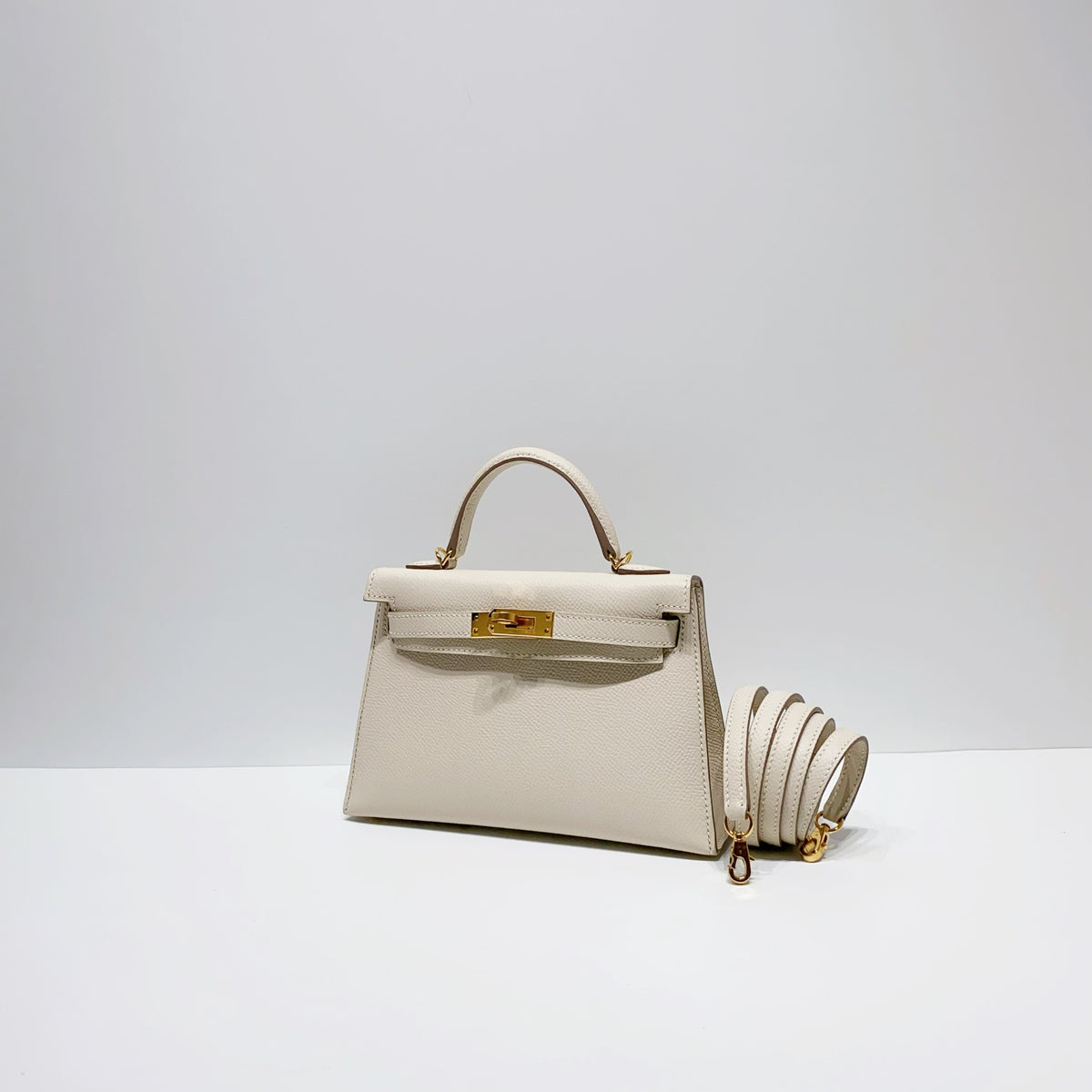 HERMES エルメス　白　37⭐️ No.4047-Hermes Epsom Mini Kelly II – Gallery Luxe