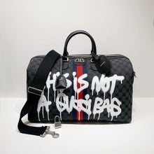 Load image into Gallery viewer, No.4015-Gucci x Balenciaga The Hacker Project Graffiti Medium Duffle Bag (Unused / 未使用品)