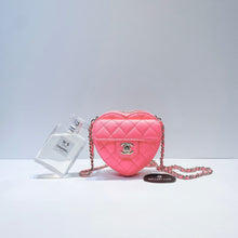 이미지를 갤러리 뷰어에 로드 , No.001342-2-Chanel CC In Love Heart Clutch With Chain (Brand New / 全新貨品)