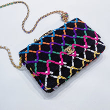 이미지를 갤러리 뷰어에 로드 , No.001342-1-Chanel Tweed Pearl Crush Wallet On Chain (Brand New / 全新貨品)
