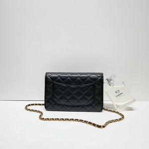 No.001693-Chanel Caviar Timeless Classic Wallet On Chain