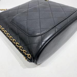 No.001699-Chanel Large Chain Sides Hobo Bag