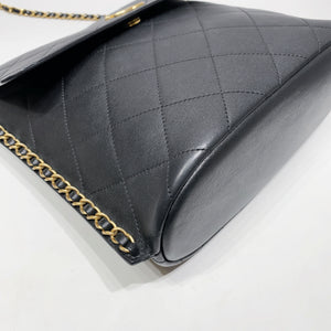 No.001699-Chanel Large Chain Sides Hobo Bag