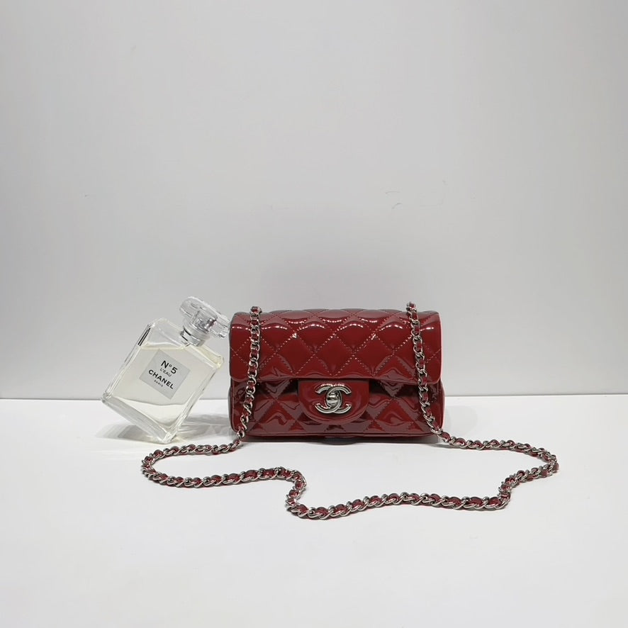 No.4345-Chanel Patent Timeless Classic Mini Flap Bag