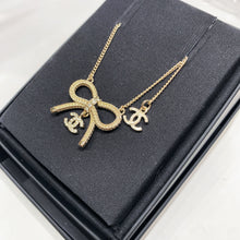 Load image into Gallery viewer, No.4464-Chanel Ribbon Coco Mark Necklace&nbsp; (Unused / 未使用品)
