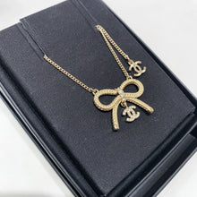 Load image into Gallery viewer, No.4464-Chanel Ribbon Coco Mark Necklace&nbsp; (Unused / 未使用品)
