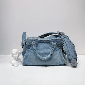 No.4493-Balenciaga Denim Neo Cagloe XS Handbag