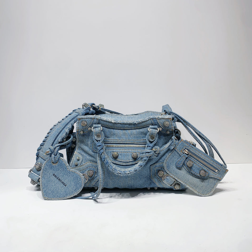 No.4493-Balenciaga Denim Neo Cagloe XS Handbag