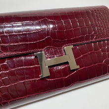 Load image into Gallery viewer, No.04565-Hermes Shiny Alligator  Constance Long Wallet
