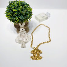 画像をギャラリービューアに読み込む, No.001604-Chanel Vintage Gold Metal Coco Mark Necklace
