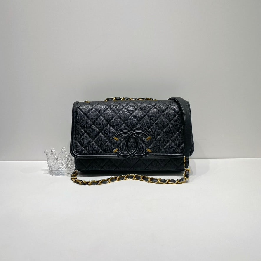 Ghw Chanel Filigree Flap Large CC Filigree Flap Bag – Gallery Luxe