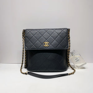 No.001699-Chanel Large Chain Sides Hobo Bag
