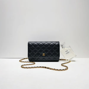 No.001693-Chanel Caviar Timeless Classic Wallet On Chain