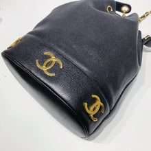 Load image into Gallery viewer, No.3976-Chanel Vintage Caviar Triple CC Bucket Bag
