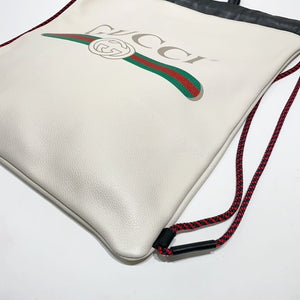 Gucci Print Leather Backpack (Unused / 未使用品)