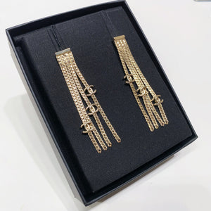 No.4481-Chanel Metal Tassel Coco Mark Earrings (Unused/ 未使用品)