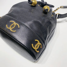 Load image into Gallery viewer, No.3976-Chanel Vintage Caviar Triple CC Bucket Bag
