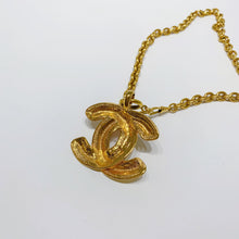 画像をギャラリービューアに読み込む, No.001604-Chanel Vintage Gold Metal Coco Mark Necklace
