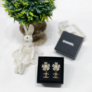No.4467-Chanel Flower Coco Mark Earrings&nbsp; (Unused / 未使用品)