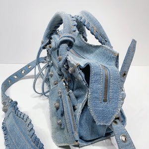 No.4493-Balenciaga Denim Neo Cagloe XS Handbag