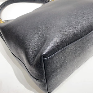 No.4350-Prada Vitello Phenix Embossed Logo Hobo Tote Bag