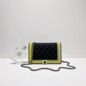 No.4145-Chanel Fabric Boy Wallet On Chain