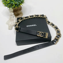 將圖片載入圖庫檢視器 No.4147-Chanel Gold Metal &amp; Leather Cruise Belt
