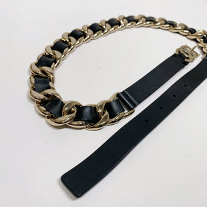 No.4147-Chanel Gold Metal & Leather Cruise Belt