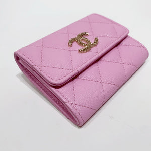 No.001632-2-Chanel Diamond Lace Flap Coins Purse (Brand New / 全新貨品)