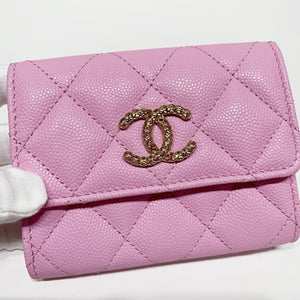 No.001632-2-Chanel Diamond Lace Flap Coins Purse (Brand New / 全新貨品)