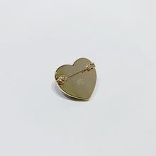 將圖片載入圖庫檢視器 No.4163-Chanel Metal &amp; Leather Heart Brooch
