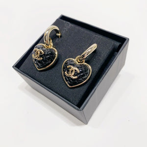 No.4164-Chanel Metal Pendant Heart Earrings