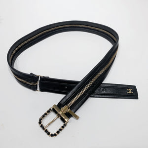 No.4173-Chanel Calfskin Zipper CC Chain Belt