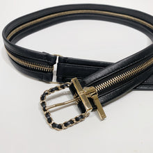 将图片加载到图库查看器，No.4173-Chanel Calfskin Zipper CC Chain Belt
