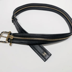 No.4173-Chanel Calfskin Zipper CC Chain Belt