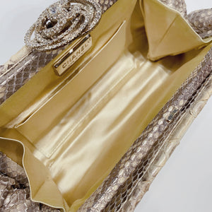 No.3830-Chanel Python Croisette Exotic Clutch Bag
