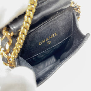 No.3867-Chanel Vintage Caviar Crossbody Key Holder