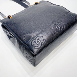 No. 3888-Chanel Vintage Caviar Tote Bag