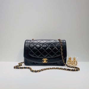 No.3858-Chanel Vintage Lambskin Diana Bag 25cm