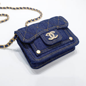 No.3889-Chanel Denim Double You Clutch With Chain( Brand New / 全新貨品)