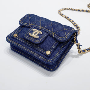 No.3889-Chanel Denim Double You Clutch With Chain( Brand New / 全新貨品)