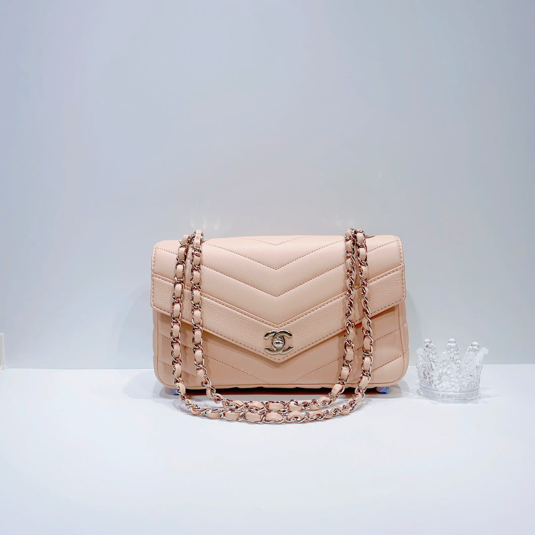 No.3908-Chanel Caviar Lady Chevron Flap Bag (Unused / 未使用品)