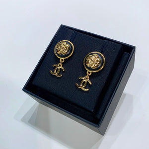 No.3853-Chanel Metal Camellia Coco Mark Earrings (Brand New / 全新貨品)