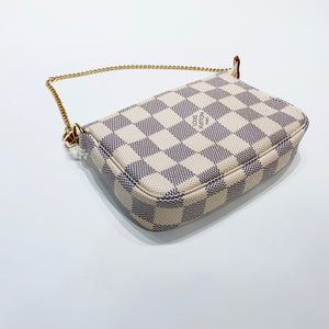 No.001558-4-Louis Vuitton Pochette Damier Azur Mini