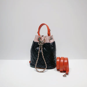 No.001557-Chanel Lambskin Cuba Color Bucket Bag