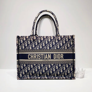 No.4014-Christian Dior Medium Oblique Embroidery Book Tote