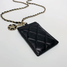 Load image into Gallery viewer, No.3999-Chanel Coco Eyelet Card Holder With Chain (Unused / 未使用品)
