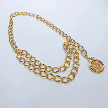 이미지를 갤러리 뷰어에 로드 , No.3837-Chanel Vintage Gold Metal Chain Belt
