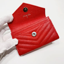 将图片加载到图库查看器，No.4006-Chanel Caviar Chevron Mail Flap Card Holder
