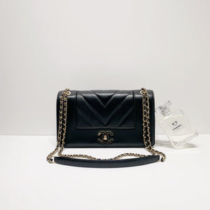 No.4065-Chanel Melle Vintage Chevron Flap Bag